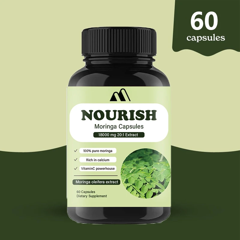 Moringa Leaf Powder - Moringa-Kapseln | | 100% reines Moringa-Blattpulver-Nahrungsergänzungsmittel