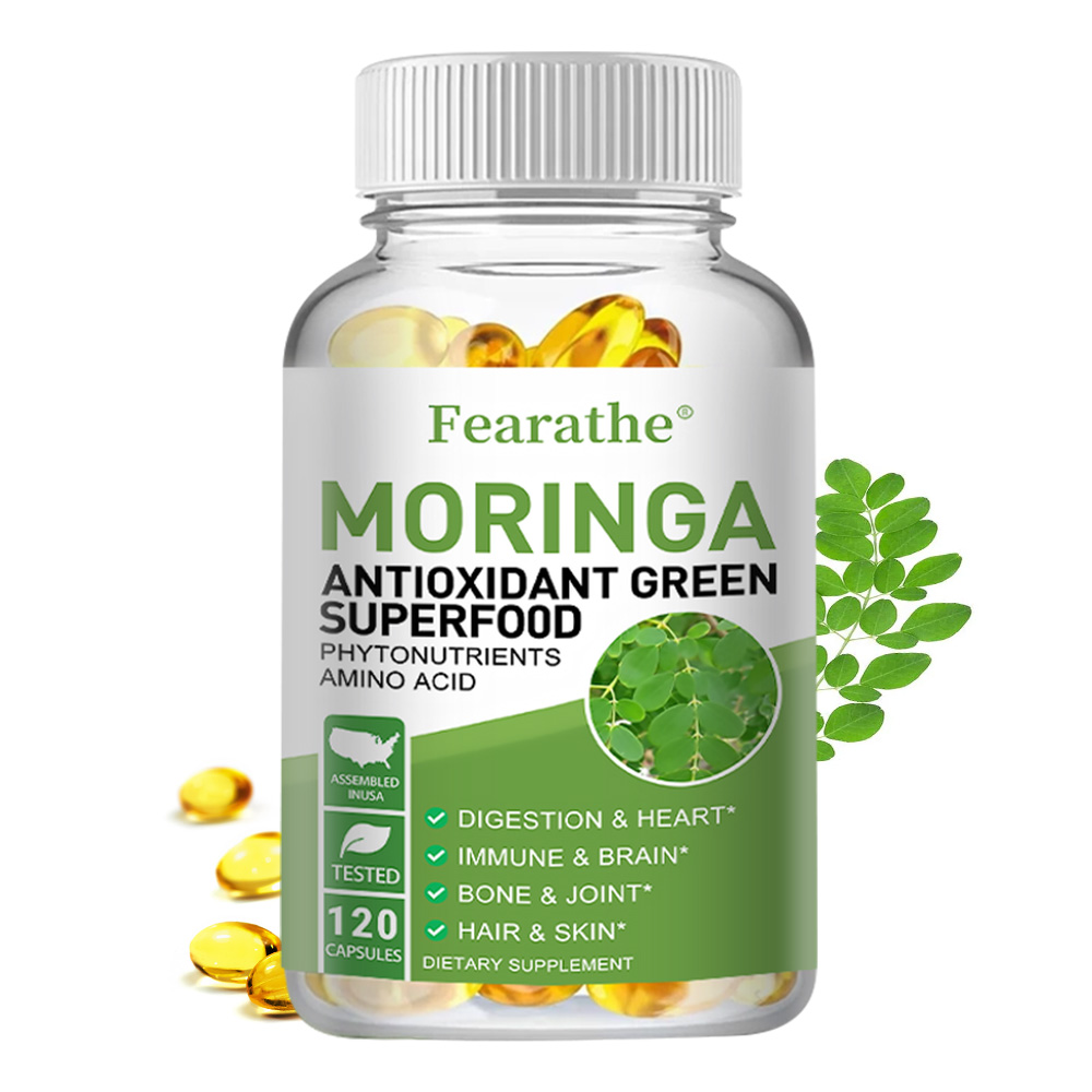 Moringa Leaf Powder - Bio-Moringa 1000mg Kapseln, Antioxidans-Nahrungsergänzungsmittel, Unterstützung für